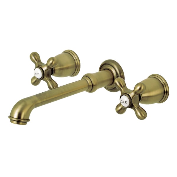 Roman Tub Faucet, Antique Brass, Wall Mount